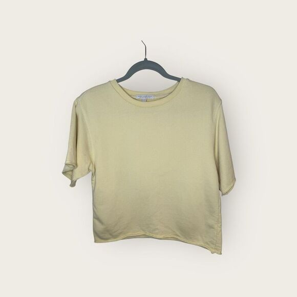 Don’t Ask Why Butter Yellow Raw Hem Tee One Size Fits Most - Picture 1 of 4